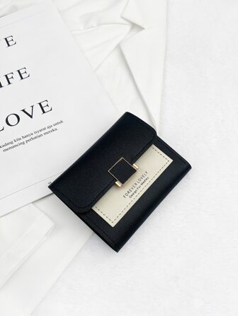 Brev Grafik Colorblock Plånbok Myntficka Litet ID-fönster Bi-Fold Kvinnor Plånbok Mini Lätt Hasp Kreditkort Kort Plånbok Minimalistiskt Mode Modernt Företag Jubileum På Alla Hjärtans Dag För Födelsedag Present Gåva Par Kvinna Dam Flickor Kvinnor Present till Kvinnor Plånbok Plånbok Liten plånbok