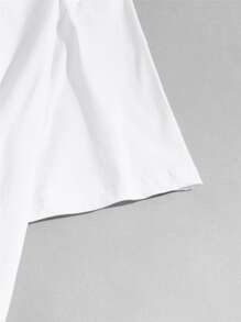 ROMWE MEN Guys Cartoon Slogan Graphic Tee - White - View 3