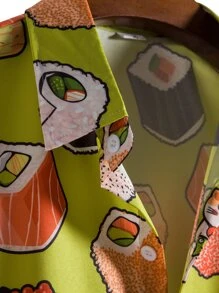 Manfinity Hypemode Men Random Sushi Print Shirt - Multicolor - View 3