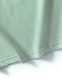 Manfinity EMRG Camiseta Gráfica Para Hombre Con Diseño De Alas Y Eslogan - verde menta - Ver 5