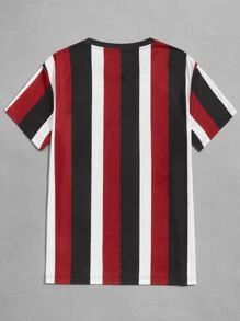 Manfinity VCAY Tops Nam Lá thư Sọc Kỳ nghỉ - Nhiều màu - Xem 2