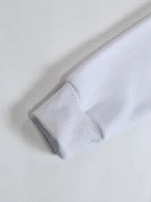 SHEIN EZwear 素色袋鼠口袋加絨內裏連帽衫