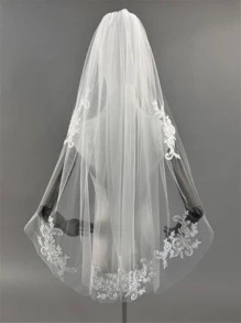 Elegant Bridal Wedding Veil For Wedding Photography - Beige - View 1