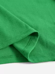 SHEIN EZwear 2pcs/Set Summer Fashionable Solid Color Hollow Out Cropped Knit Tank Top - Multicolor - View 4