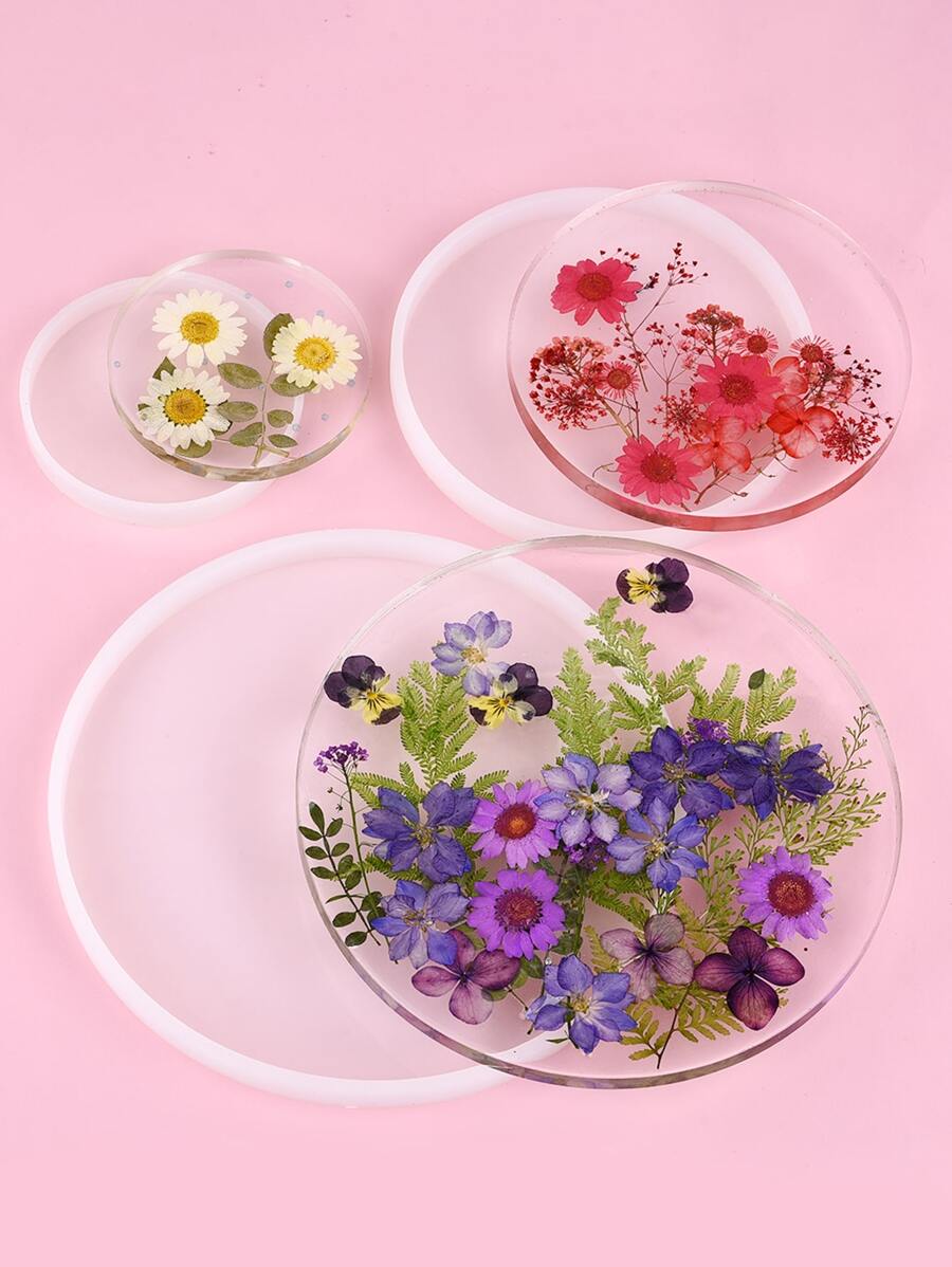 3入組圓形DIY矽膠模具 - 白色 - 查看 1