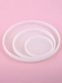3入組圓形DIY矽膠模具 - 白色 - 查看 3