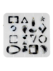 Khuôn silicon tự làm 1 chiếc bông tai - trắng - Xem 6