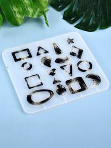 Khuôn silicon tự làm 1 chiếc bông tai - trắng - Xem 3