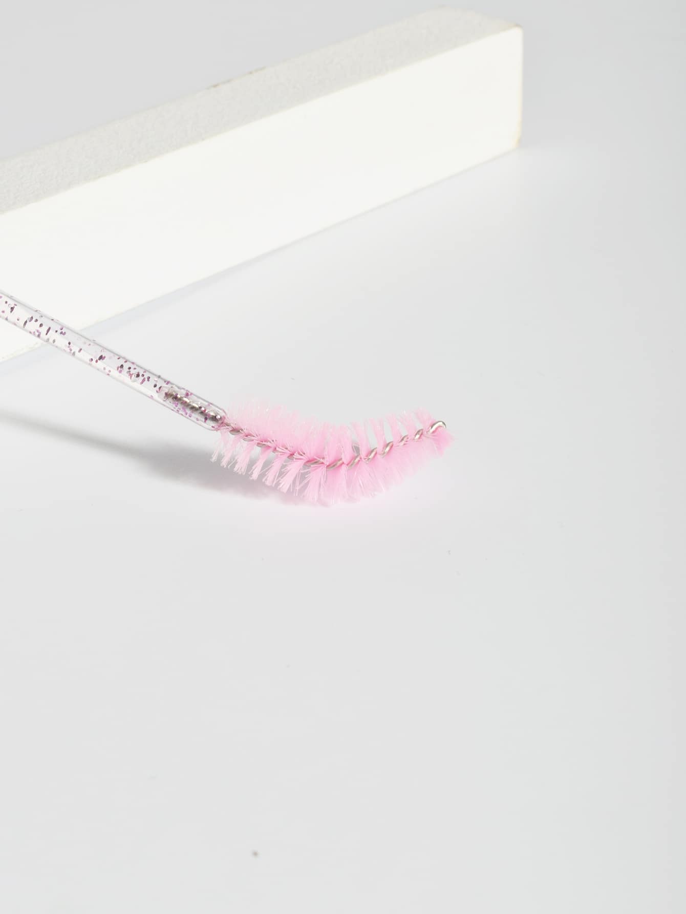 便攜睫毛膏刷50入組睫毛膏刷眉刷眉刷螺旋刷化妝工具 - 粉色 - 查看 4