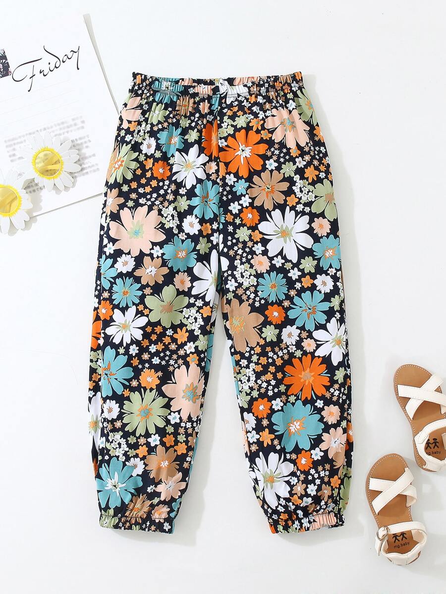 SHEIN Quần con gái Hoa Boho - Nhiều màu - Xem 1