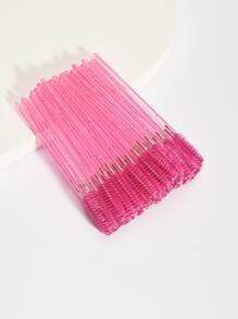 Portable Mascara Brush, 50pcs Mascara Brush, Eyebrow Brush Spiral Brush Makeup Tool,Eyebrow Brush,Eyeshadow Brush,Spoolie,Spoolie Brush - Hot Pink - View 1