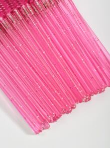 Portable Mascara Brush, 50pcs Mascara Brush, Eyebrow Brush Spiral Brush Makeup Tool,Eyebrow Brush,Eyeshadow Brush,Spoolie,Spoolie Brush - Hot Pink - View 4