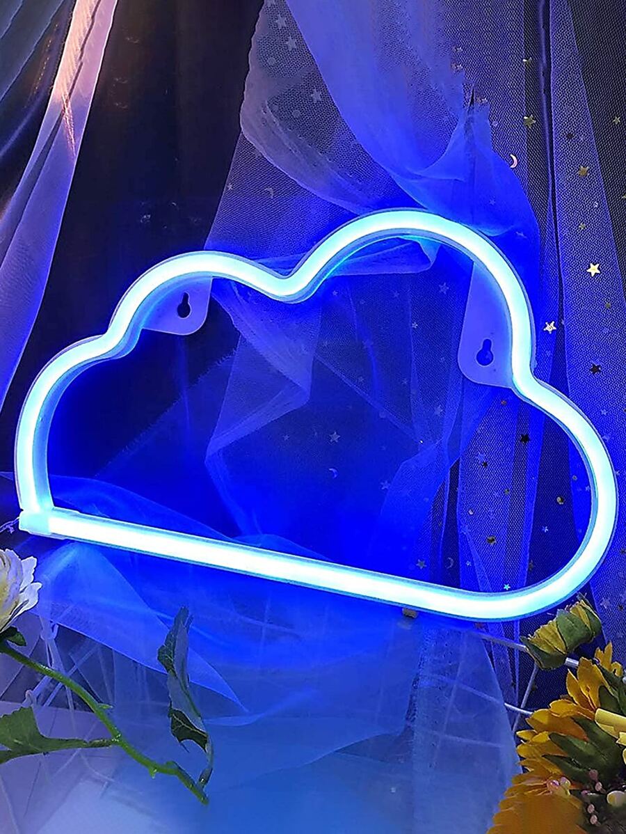 1入組雲朵造型熒光燈 - 藍色 - 查看 1