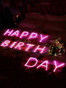 1 chiếc đèn trang trí chữ cái treo tường, đèn neon chữ cái dùng pin kép, đèn dây trang trí, đèn neon chữ cái dùng pin + USB trang trí nhà cửa, đèn neon số dùng pin trang trí ngày lễ, đèn neon hình chữ cái dùng USB trang trí tiệc, đèn neon trang trí đám cưới, đèn neon chữ cái trang trí phòng, đèn cắm trại, đèn LED trang trí phòng khách. - Hồng - Xem 5