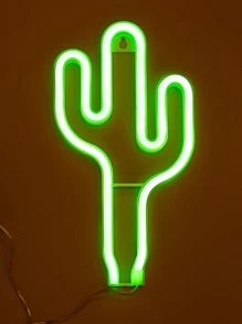 Cactus Shaped Neon Light - Green - View 2
