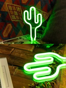 Cactus Shaped Neon Light - Green - View 6