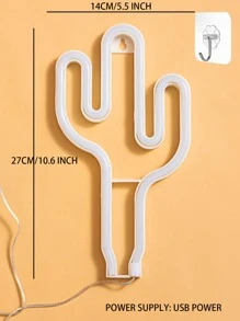 Cactus Shaped Neon Light - Green - View 7