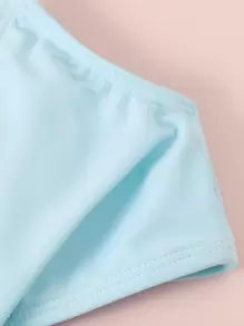 Tween Girl 3 gói Bikini in hình lá & kimono đi biển mùa hè - Nhiều màu - Xem 3