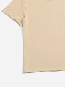 Áo thun nữ Hoạt hình Lá thư Giải trí - Màu Khaki - Xem 4