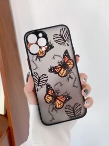 骷髏圖案手機外殼 - 黑色 - 查看 2