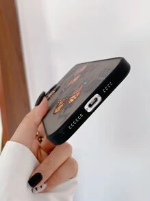 骷髏圖案手機外殼 - 黑色 - 查看 4