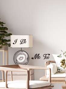 1 st 'I Do/Me Too - Just/Married - Bride/Groom' Bröllopsdekorationsklistermärke, Klistermärken, Väggdekal, Vinyldekal För Heminredning, Vårdekorationsartiklar Fräscha upp Ditt Hem, Rama Dekorationsklistermärken - Svart - Visa 8