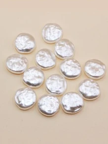 50 Piezas De Adornos De Joyas Artificiales De Perlas Para Hacer Tú Misma - Blanco - Ver 1