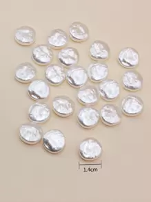 50 Piezas De Adornos De Joyas Artificiales De Perlas Para Hacer Tú Misma - Blanco - Ver 3