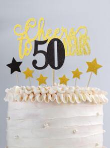 7 piezas Decoración de pastel de cumpleaños