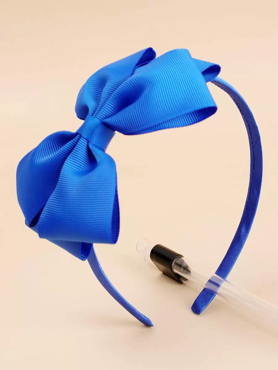 Ikat Kepala Gadis Balita Dekorasi Busur - Royal Blue - View 1