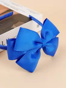 Ikat Kepala Gadis Balita Dekorasi Busur - Royal Blue - View 4