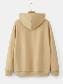 Áo nỉ Nam Dây kéo Khủng long Giải trí - Màu be - Xem 2