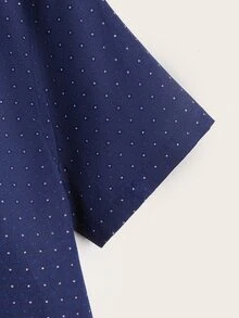 SHEIN 男孩波卡圓點襯衫 - 藏蓝色 - 查看 4