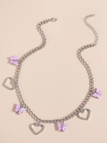 Vòng cổ Bướm & Trái tim - Nhiều màu - Xem 1