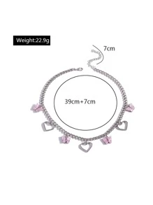 Vòng cổ Bướm & Trái tim - Nhiều màu - Xem 3