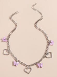 Vòng cổ Bướm & Trái tim - Nhiều màu - Xem 5