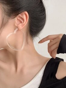 Hoa tai vòng thiết kế trái tim - Trong sáng - Xem 3