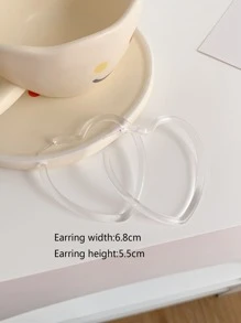 Hoa tai vòng thiết kế trái tim - Trong sáng - Xem 4