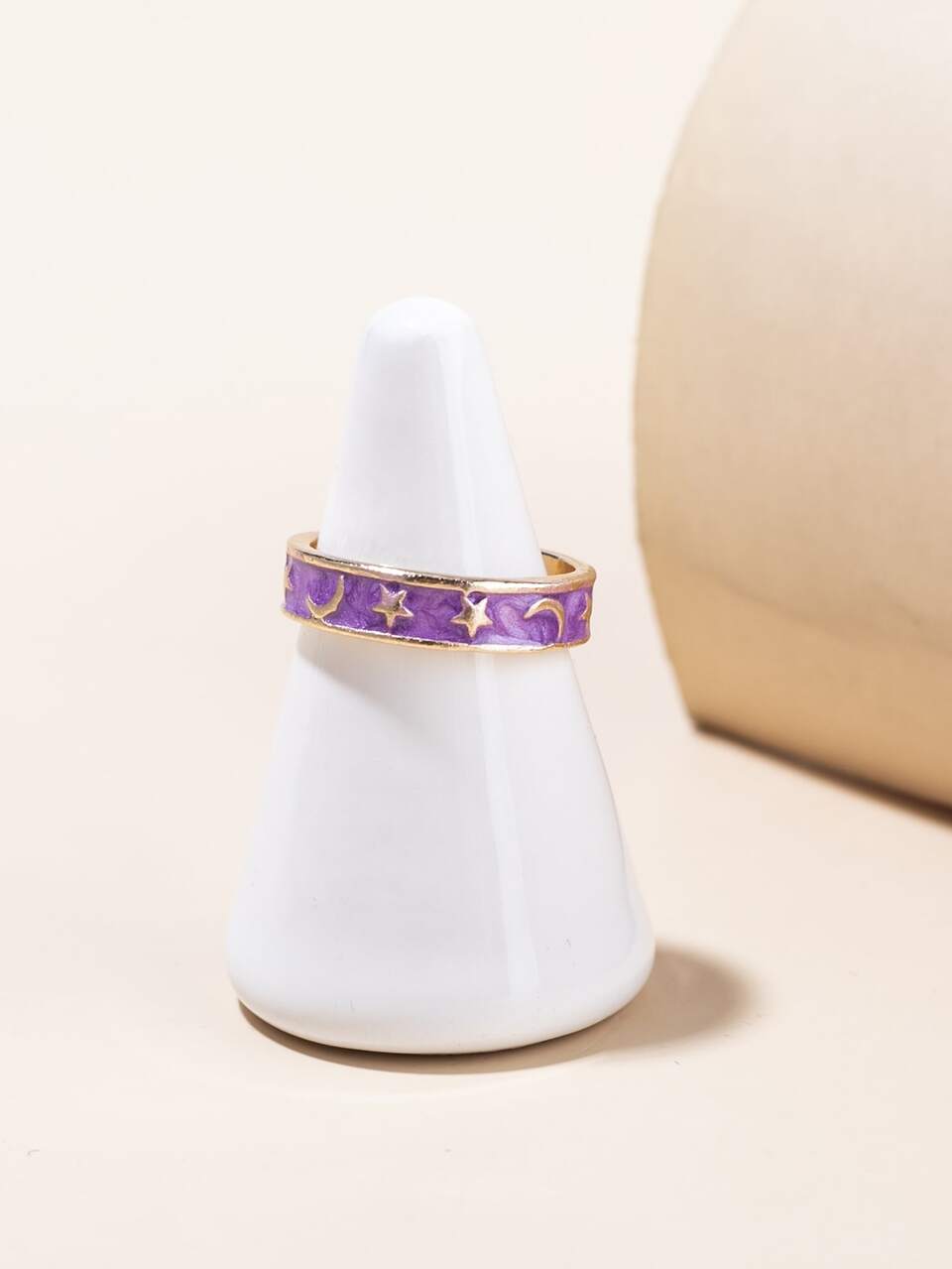 Moon & Star Detail Ring