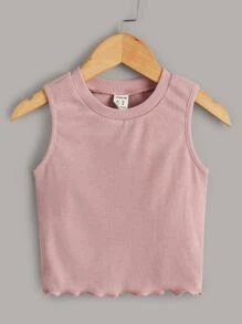 SHEIN 少女3入組萵苣邊修飾背心 - 彩色 - 查看 7