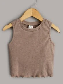 SHEIN 少女3入組萵苣邊修飾背心 - 彩色 - 查看 8