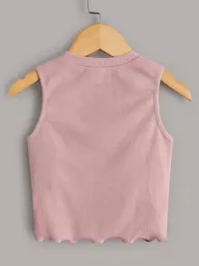 SHEIN 少女3入組萵苣邊修飾背心 - 彩色 - 查看 9