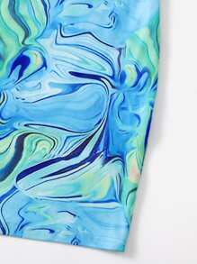 SHEIN Tween Girl Marble Print Cami Dress - Multicolor - View 3