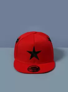 Toddler Kids Embroidery Detail Baseball Cap - Red - View 2