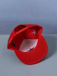 Toddler Kids Embroidery Detail Baseball Cap - Red - View 3