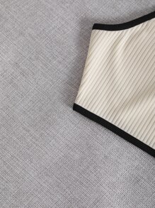 Resyla Top de tirantes unido en contraste - Beis - Ver 5