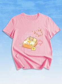 Nalnari Áo thun nữ Hoạt hình Giải trí - Màu Hồng baby - Xem 1