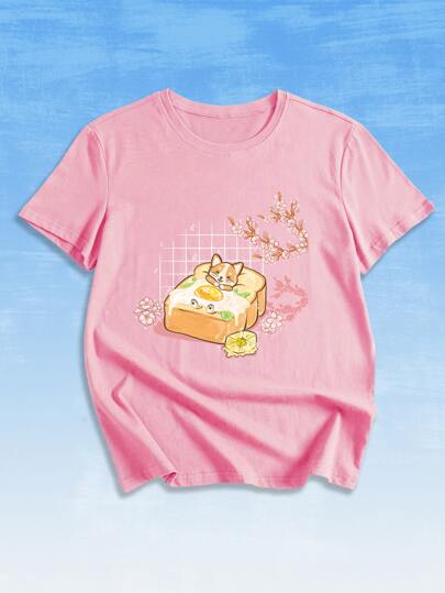 Nalnari Floral & Fox Print Tee