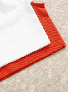 Easithlete 3入組無縫柔軟肋紋針織運動背心，女士網球裝 - 彩色 - 查看 5