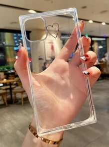 Vỏ điện thoại trái tim trong suốt - Nhiều màu - Xem 2